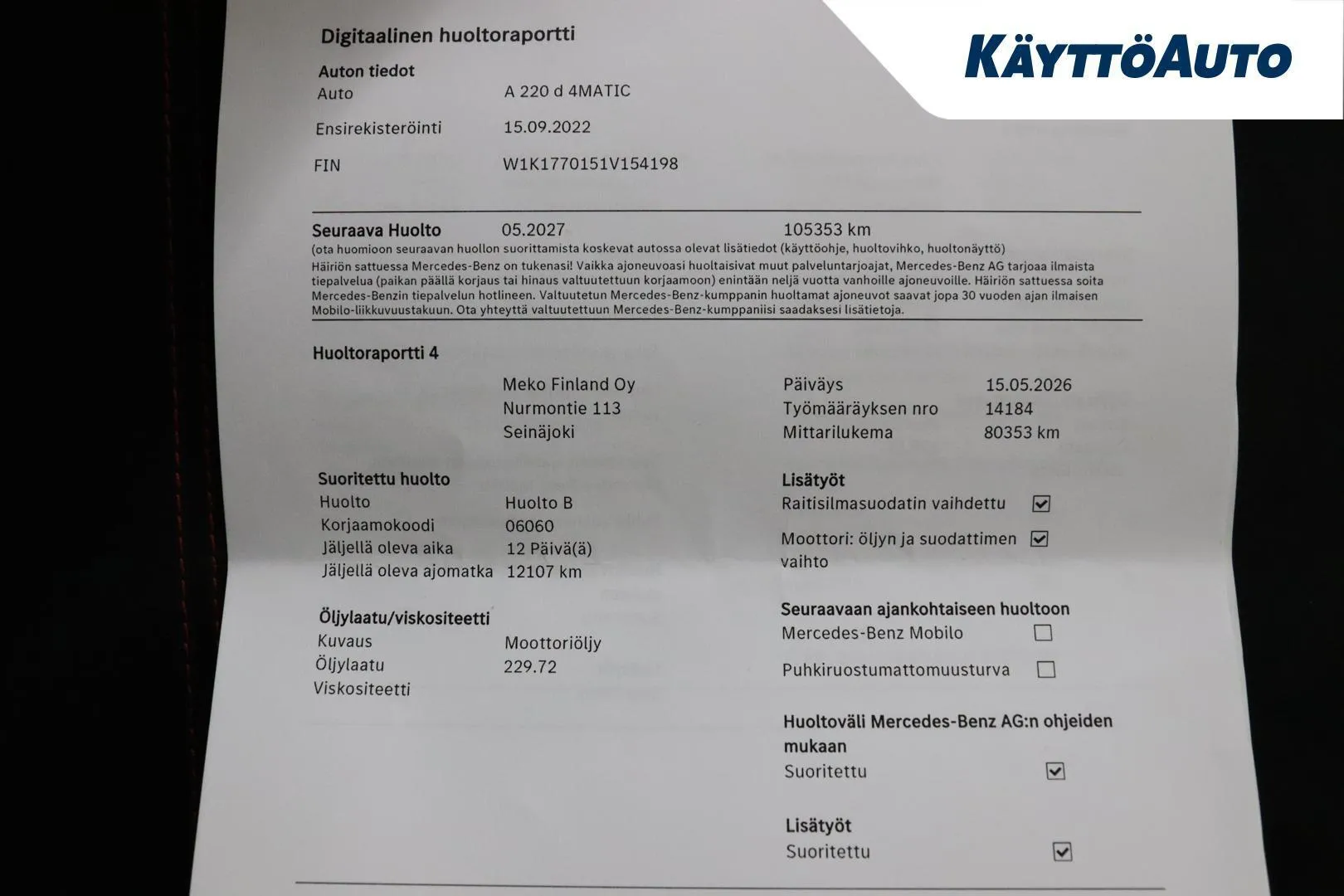Mercedes-Benz A KUP-960 carousel image