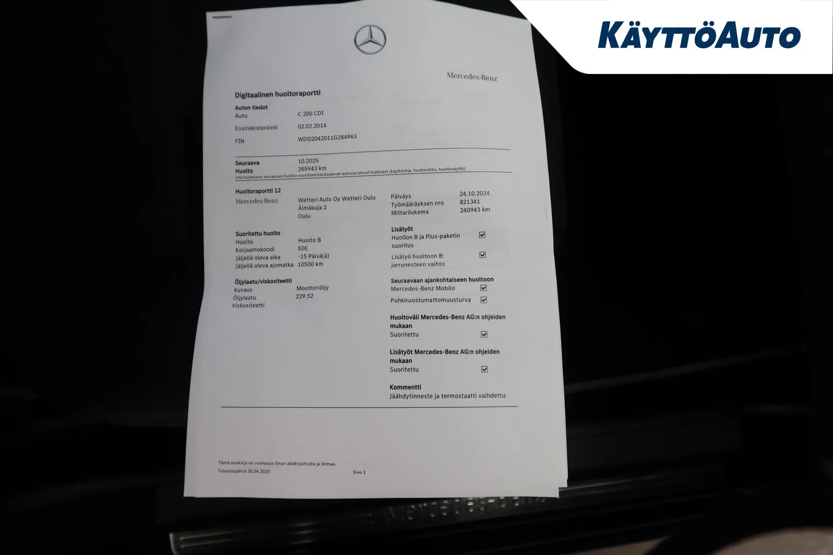 Mercedes-Benz C JKZ-826 carousel image